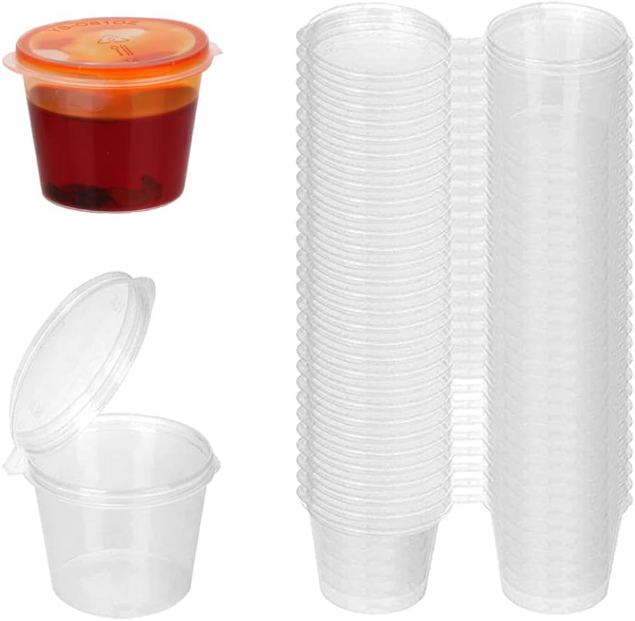 Plastic Cup 50Pcs - Copos de Plástico Transparente Descartáveis com