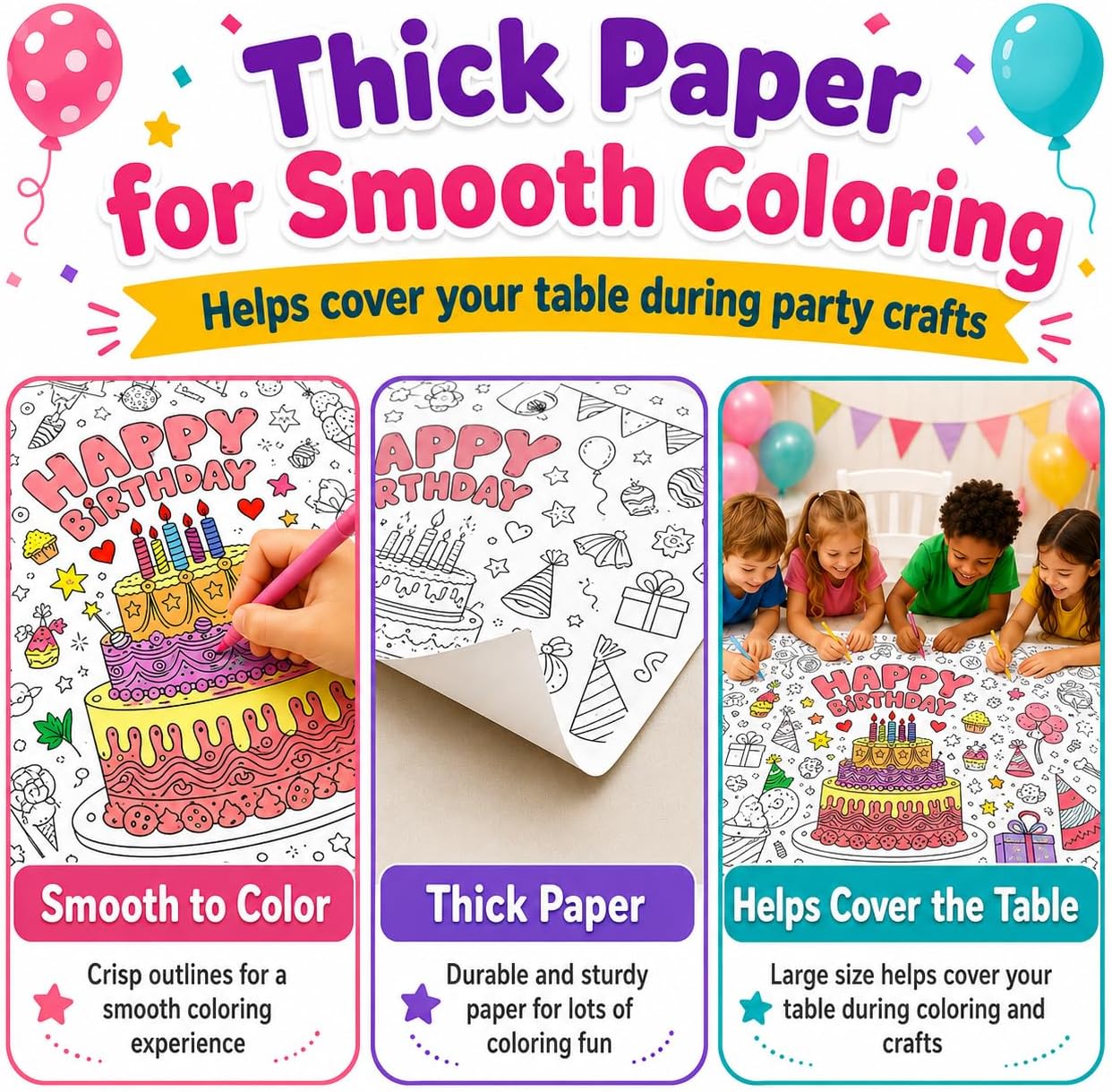 Pôster Gigante para Colorir pa - Table Cloth Disposable avaliação e preço
