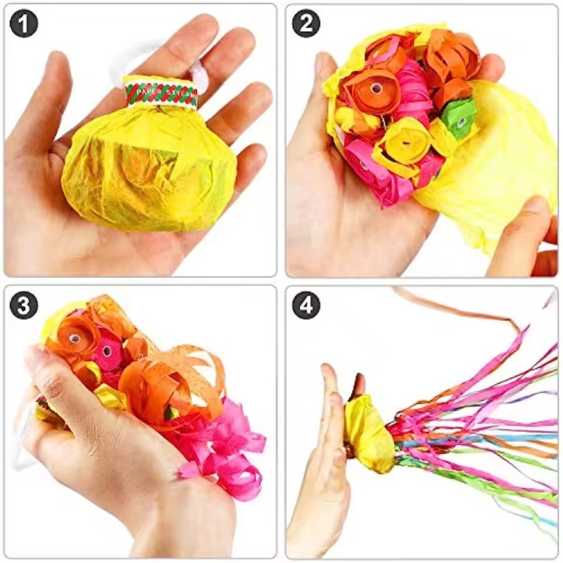 Mão colorida jogar confetes po - Confetti Cannon Tube avaliação e preço