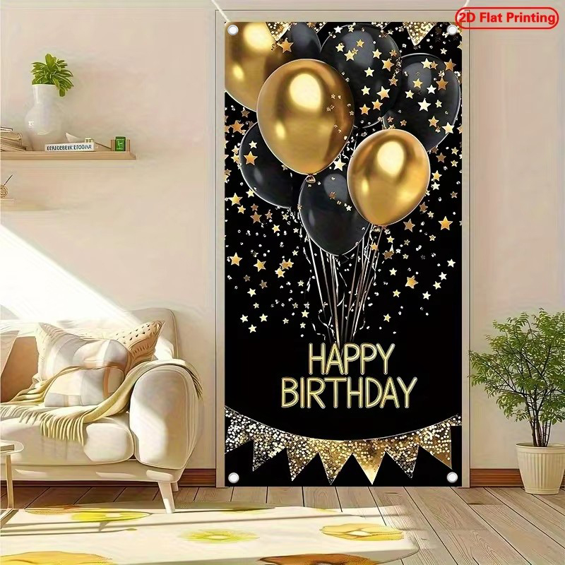 Banner de Porta 2D, 1 Banner d - Party Banner Gold avaliação e preço